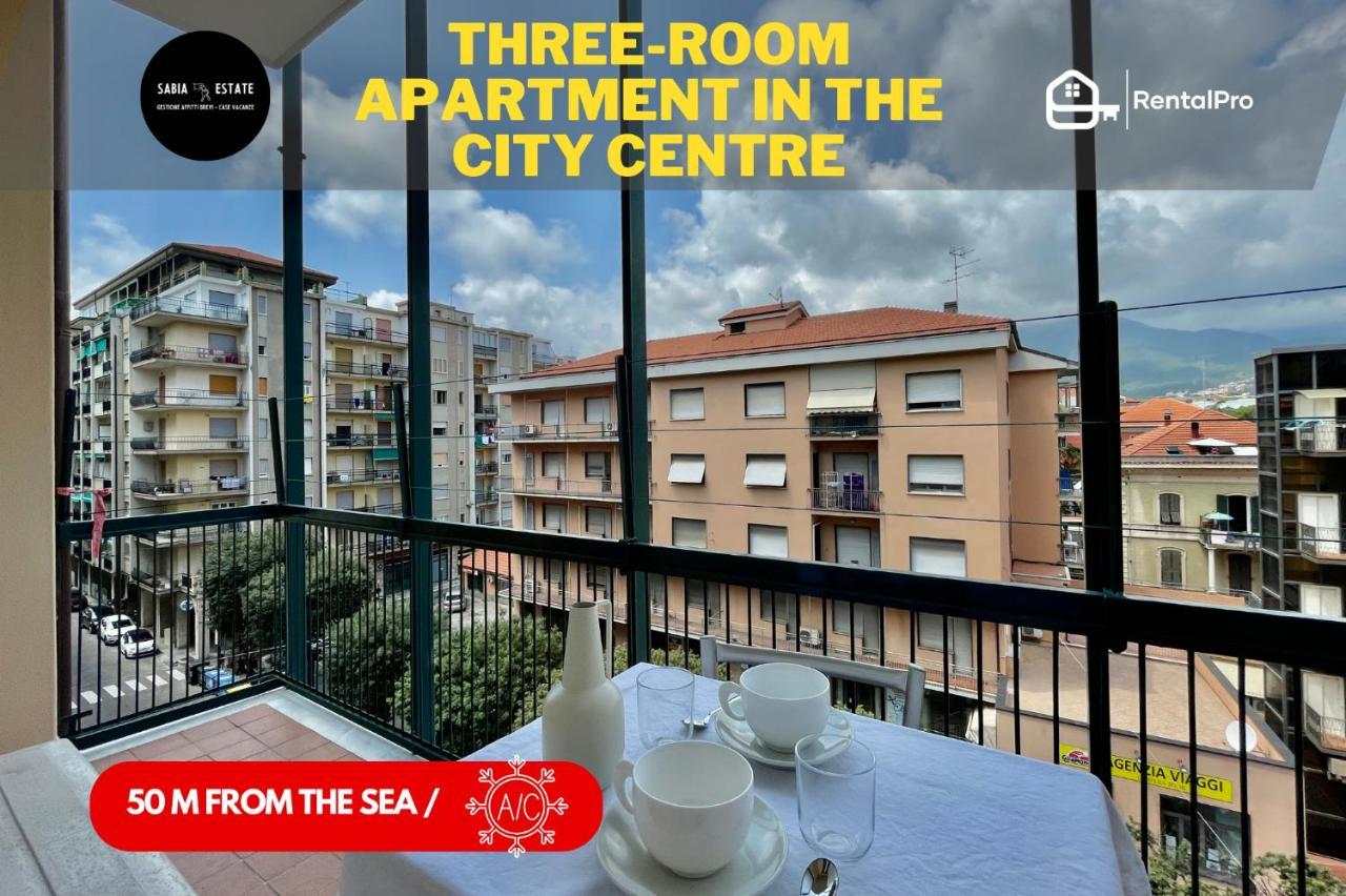50 Metri Dal Mare Trilocale In Centro Con A/C Loano Exterior foto